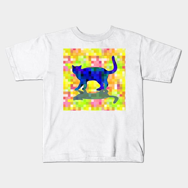 Cubist Cat Kids T-Shirt by MAMMAJAMMA